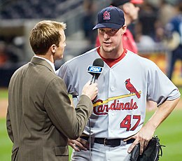 Ludwick (right) during his tenure with the St. Louis Cardinals in 2008.