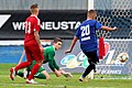 Matus Paukner erzielt das 3-1. Andreas Bauer (Nr. 13) und Torwart Maximilian Sulek können nicht mehr eingreifen