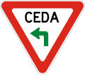 R-1-4 Give way (green turn left arrow)