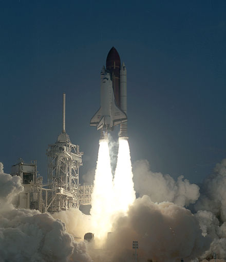 STS-41 launches from Kennedy Space Center, 6 October 1990.