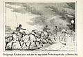 Sachsen 1805 1815 pg287 Versprengte Kosaken setzen noch über die angezündete Verbindungsbrücke zu Dresden 1813.jpg