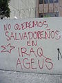 Anti-war graffiti, San Salvador