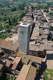 Torre dei Cugnanesi, Via and Porta San Giovanni in San Gimignano