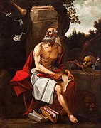 Svatý Jeroným kajícník v poušti, Francisco Pacheco, 1621-1622