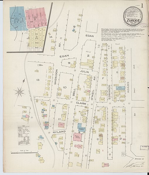 File:Sanborn Fire Insurance Map from Eureka, Eureka County, Nevada, 1886, Plate 0001.jpg