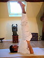 Sarvangasana Invertida sobre os ombros