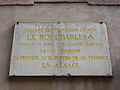 Plaque commémorant la visite de Charles X