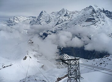 cable car from Schilthorn to Birg