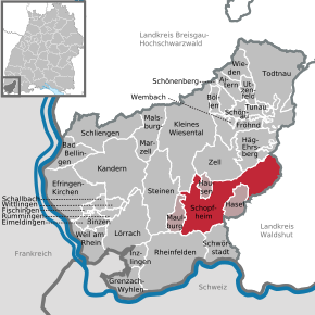 Poziția localității Schopfheim