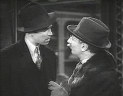 James Stewart (vänster) och Felix Bressart (höger) i Den lilla butiken 1940.