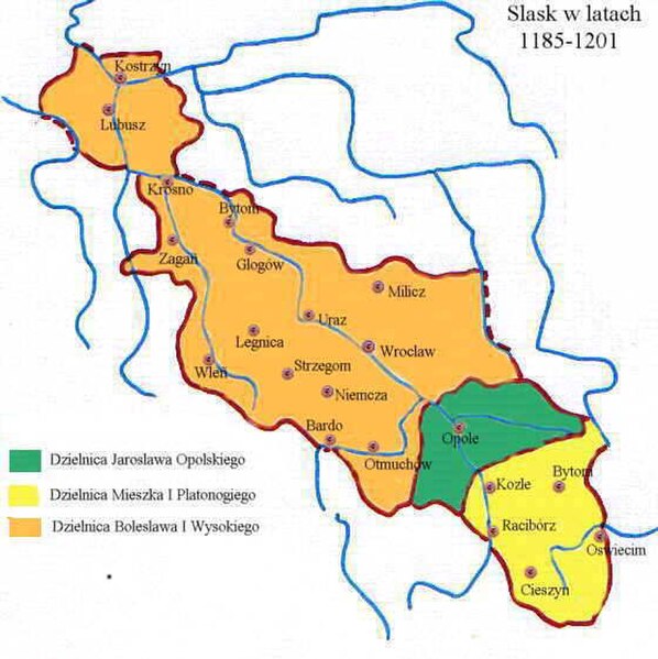 1185-1201 Bolesław I Jarosław Mieszko I