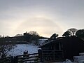 22° halo and snow on Stowe's Hill from Sharptor