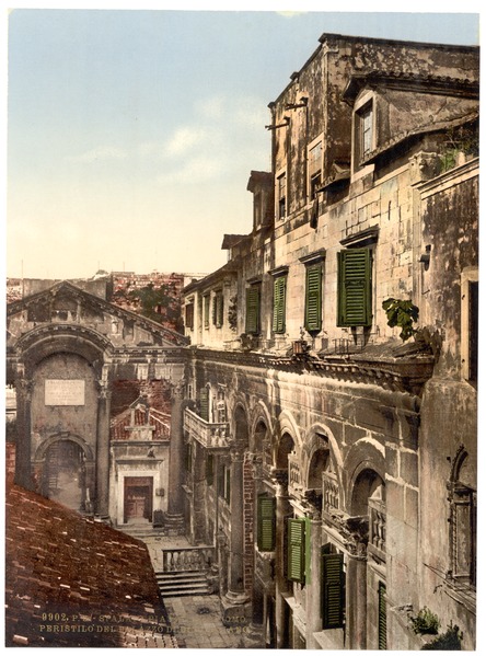 File:Spalato, Diocletian's Palace, the Peristyle, Dalmatia, Austro-Hungary-LCCN2002710817.tif