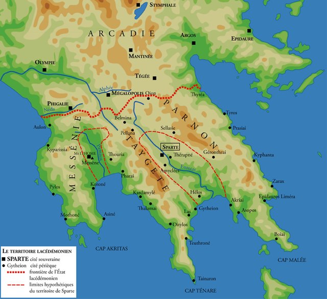 Teritoriul Spartei antice