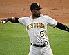 Starling Marte, the active leader in assists by an outfielder and tied for 277th all-time. Starling Marte (28027466655).jpg