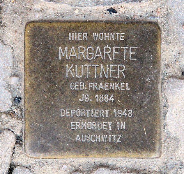 File:Stolperstein Bundesallee 26 (Wilmd) Margarete Kuttner.jpg