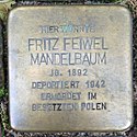Stolperstein Kleve An der Münze 7-9 Fritz Feiwel Mandelbaum