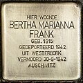 Stolperstein für Bertha Marianna Frank (Rotterdam-Zuid).jpg