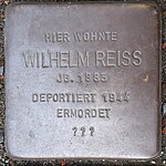 Stolpersteine Würselen Kreuzstraße 52 Wilhelm Reiss.jpg