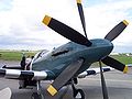 Spitfire Mk XIX z dvema nasprotivrtečima se propelerjema - še en izum Fredericka Williama Lanchestra iz leta 1907. Tako so izničili torzijo propelerja.