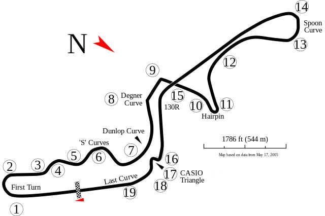 Suzuka International Racing Course (last modified in 1991)