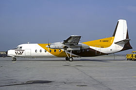 Entisen ranskalaisen Touraine Air Transport -yrityksen käyttämä Fairchild FH-227.