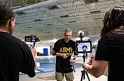 Martin producing a video for the Army's 245th birthday. Ted Martin Video.jpg