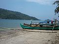 Pantai di sisi teluk Kiluan