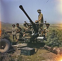 A British Bofors gun in action during the drive on Tunis, May 1943 The British Army in Tunisia, May 1943- the Drive on Tunis TR940.jpg