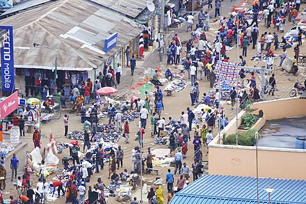The bird's eye view of the Kariakoo market in Dar es Salaam.