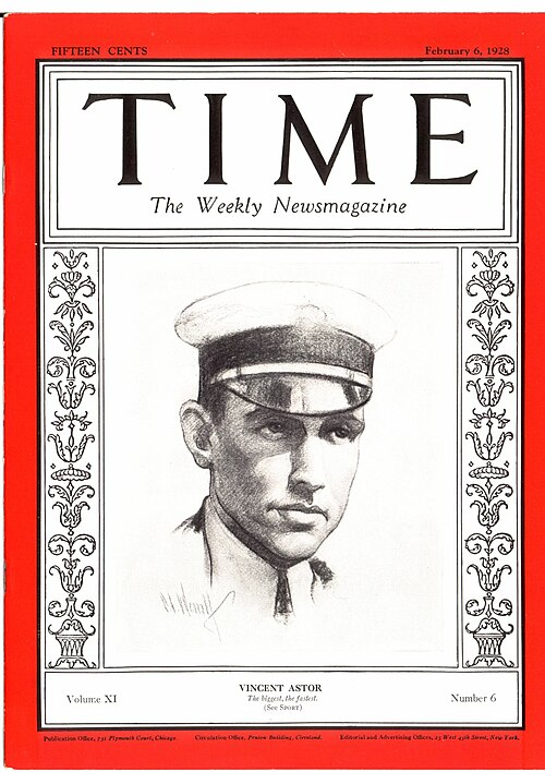 On the cover of Time, February 1928