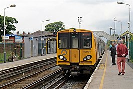 To Liverpool, Ainsdale Railway Station (geograph 2993618).jpg