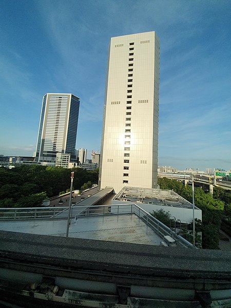 File:Tokyo Gas building from monorail.jpg