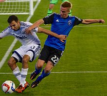 Steven Beitashour for Vancouver Whitecaps Tommy Thompson battles.jpg