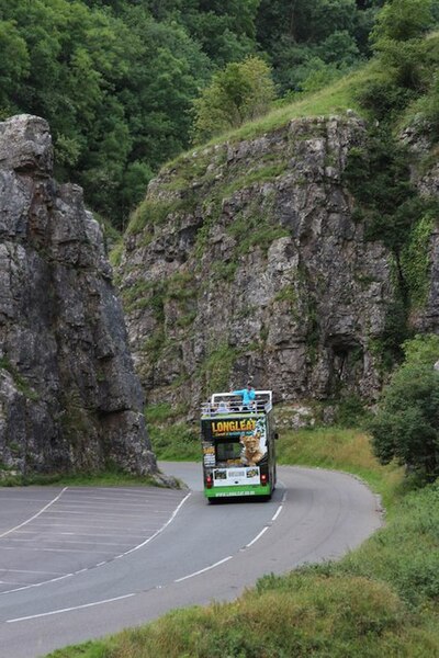 File:Tourist bus, Cheddar Gorge - geograph.org.uk - 3635178.jpg