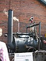 Image 50A replica of Richard Trevithick's 1801 road locomotive 'Puffing Devil' (from History of the automobile)