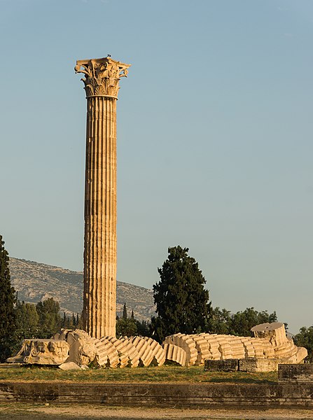 File:Two columns, Temple of Zeus Olympian, Athens, Greece.jpg