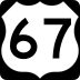 U.S. Route 67 marker