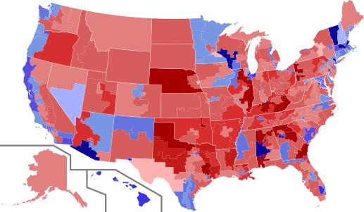 US House 2016 Voteshare.svg