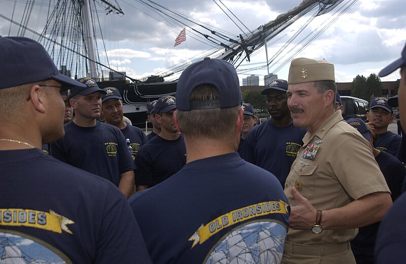 File:US Navy 040901-N-0962S-093 Master Chief Petty Officer of the Navy (MCPON) Terry Scott speaks to a group of chief petty officer (CPO) selectees during a visit to the U.S. Navy's sail ship USS Constitution.jpg