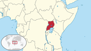 Uganda asendikaart