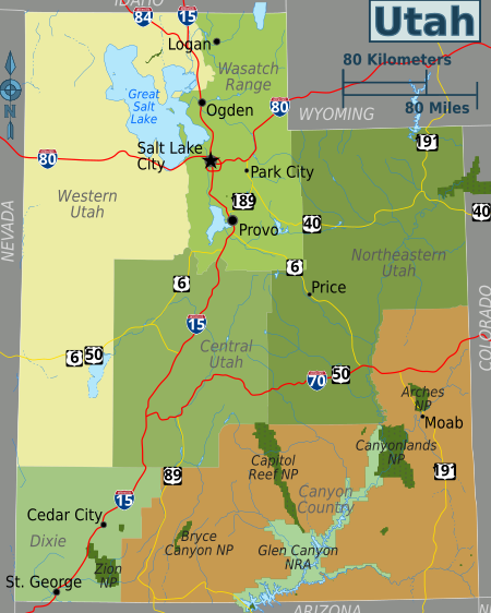 Le 6 regioni di viaggio nello Utah