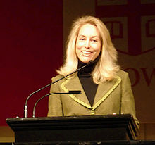 Presenting a lecture on her book Fair Game, at Brown University, in Providence, Rhode Island, on December 4, 2007. Valerie Plame BrownU.jpg