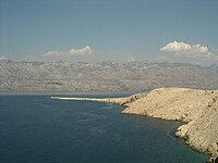 The Velebit range as seen from island of Pag