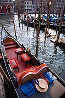 Gondolas in the Grand Canal. Venice, Italy 2009