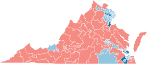 Mapa eleitoral da Câmara dos Delegados da Virgínia por mudanças partidárias, 2019.svg