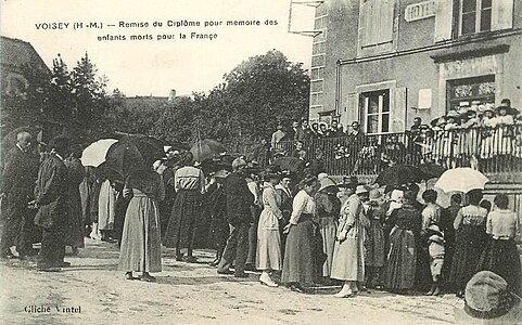 Remise de diplôme vers 1920.