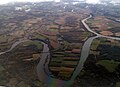 vue aérienne de la commune de Port-de-Lanne à l'embouchure de l'Adour et du Grave de Pau.