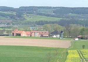 View over Wilhelmsglücksbrunn to the small and large horse mountain