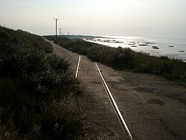 Track remains of the Spurn Point Military Railway